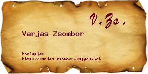 Varjas Zsombor névjegykártya